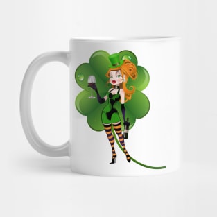 Green Lucky Witch in Mini Skirt Mug